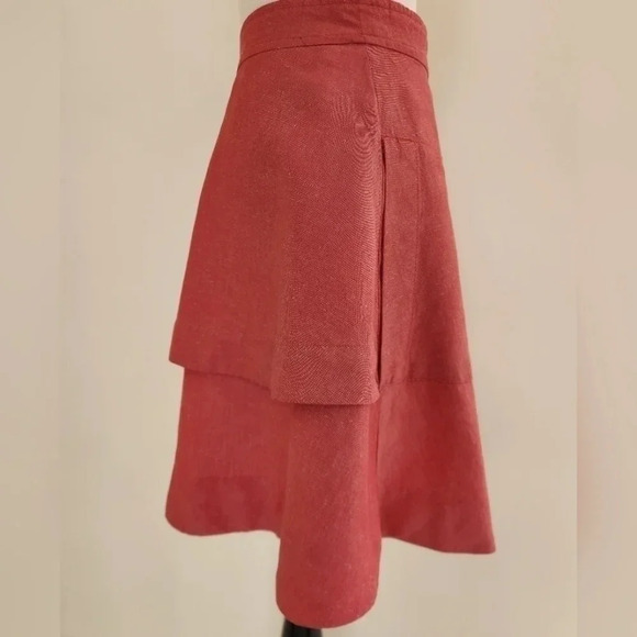 || ANTHROPOLOGIE || red wrap skirt - Picture 5 of 6